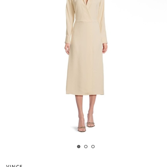 Vince peak Long Sleeve midi Dress NWOT - Med - Picture 1 of 7